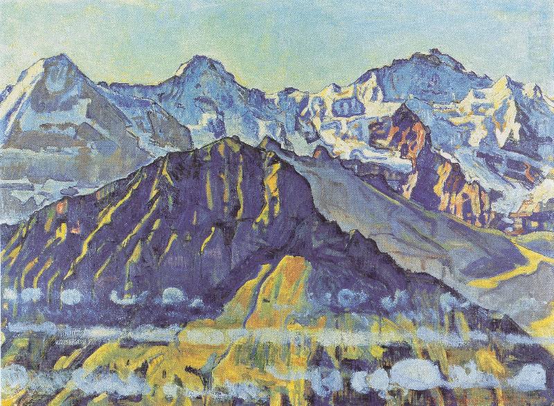 Eiger Monch und Jungfrau in der Morgensonne, Ferdinand Hodler